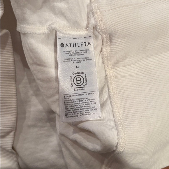 Athleta Sundown Alliance Hoodie Women’s White Pullover Size M - Picture 7 of 7